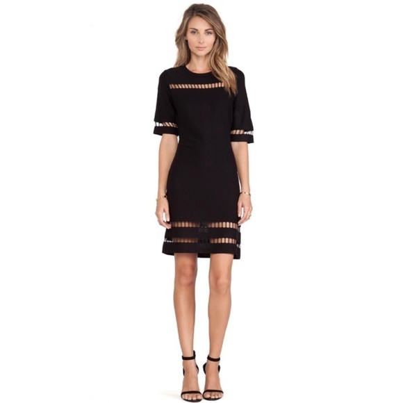 J.o.a. Short sleeve cutout Dress in Black - Picture 5 of 11